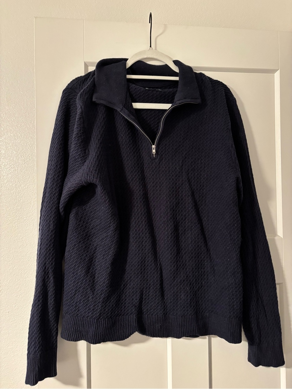 Abercrombie & Fitch Navy Zip-Front Men’s Sweater
